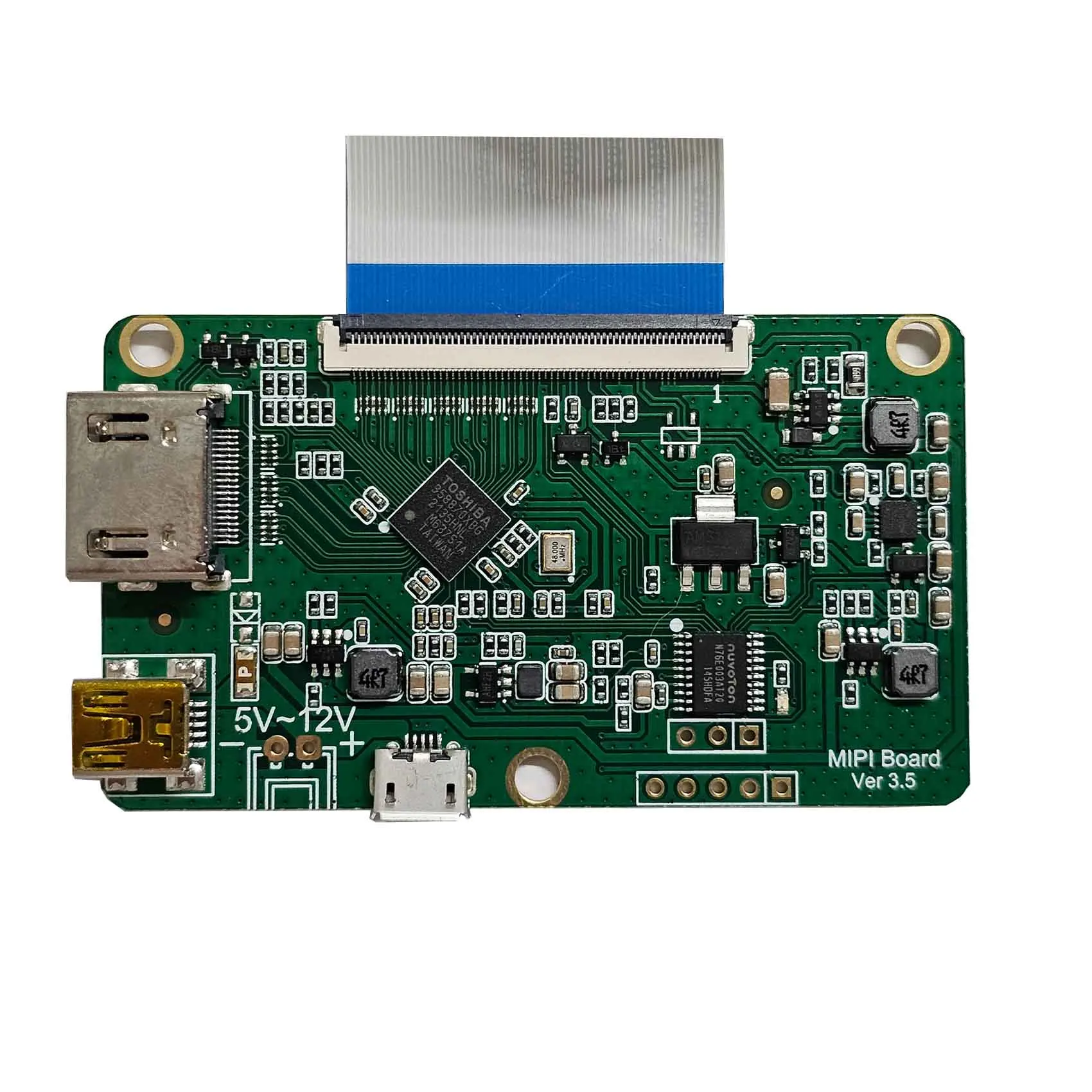 PC 라즈베리 파이용 Mipi 컨트롤러 보드, 5V USB 입력, 60 핀 Mipi 보드, 5.5 인치 1440X2560 Ls055R1Sx04 Hd-Mi to Mipi LCD 컨트롤러 보드 작동
