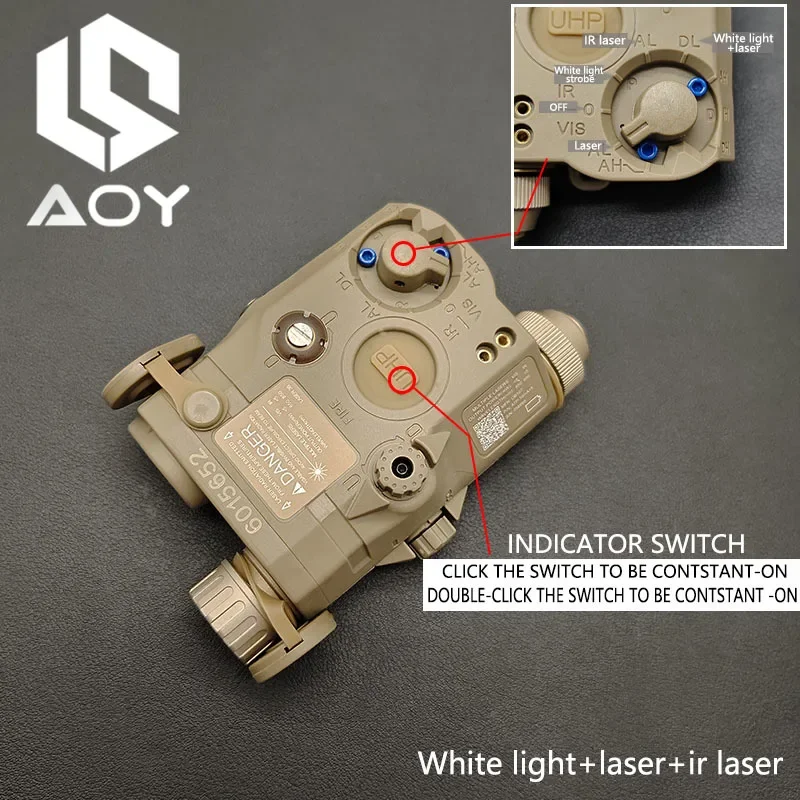 Tactical PEQ-15 PEQ15 White LED/Red Green Laser Weapon IR Aiming Indicator Airsoft Outdoor Hunting Aiming Weapon Fit 20MM Rail