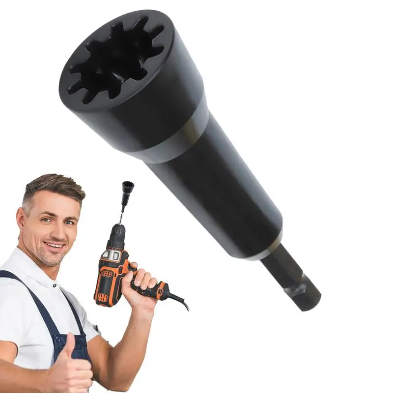 

Electrical Wire Twisting Tool Spin Twisting Wire Connector Socket with 1/4 Chuck Wire Connector for Enhanced Wiring Efficiency