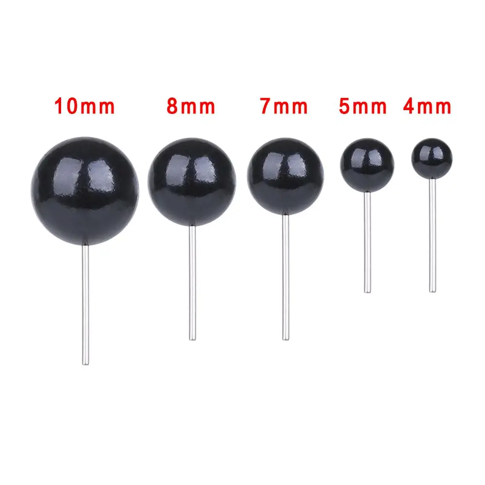 100Pcs Black Eyes Dolls Glass Eyes 3/5/7 mm Needle Felting Teddy Bears Plush Eyes Safety Eye Doll Puppet Toys Accessories 6
