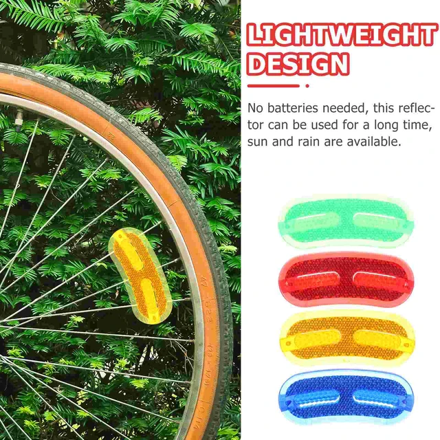 20 Stück Kinder Fahrrad Reflektoren Zubehör kleine Fahrräder profession  elle reflektierende Zeichen Kunststoff rad bequem Premium Safe - AliExpress