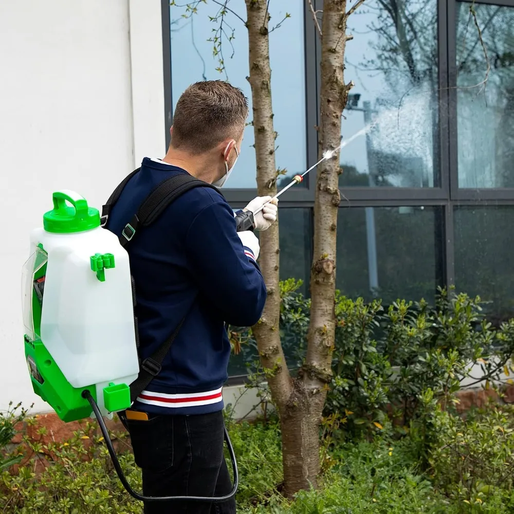 sprayer.4.9Ah Battery Powered Backpack Sprayer4Gallon, Doubled The Capacitance, Equipped with a Big Pump,Ultra-Long Power Supply