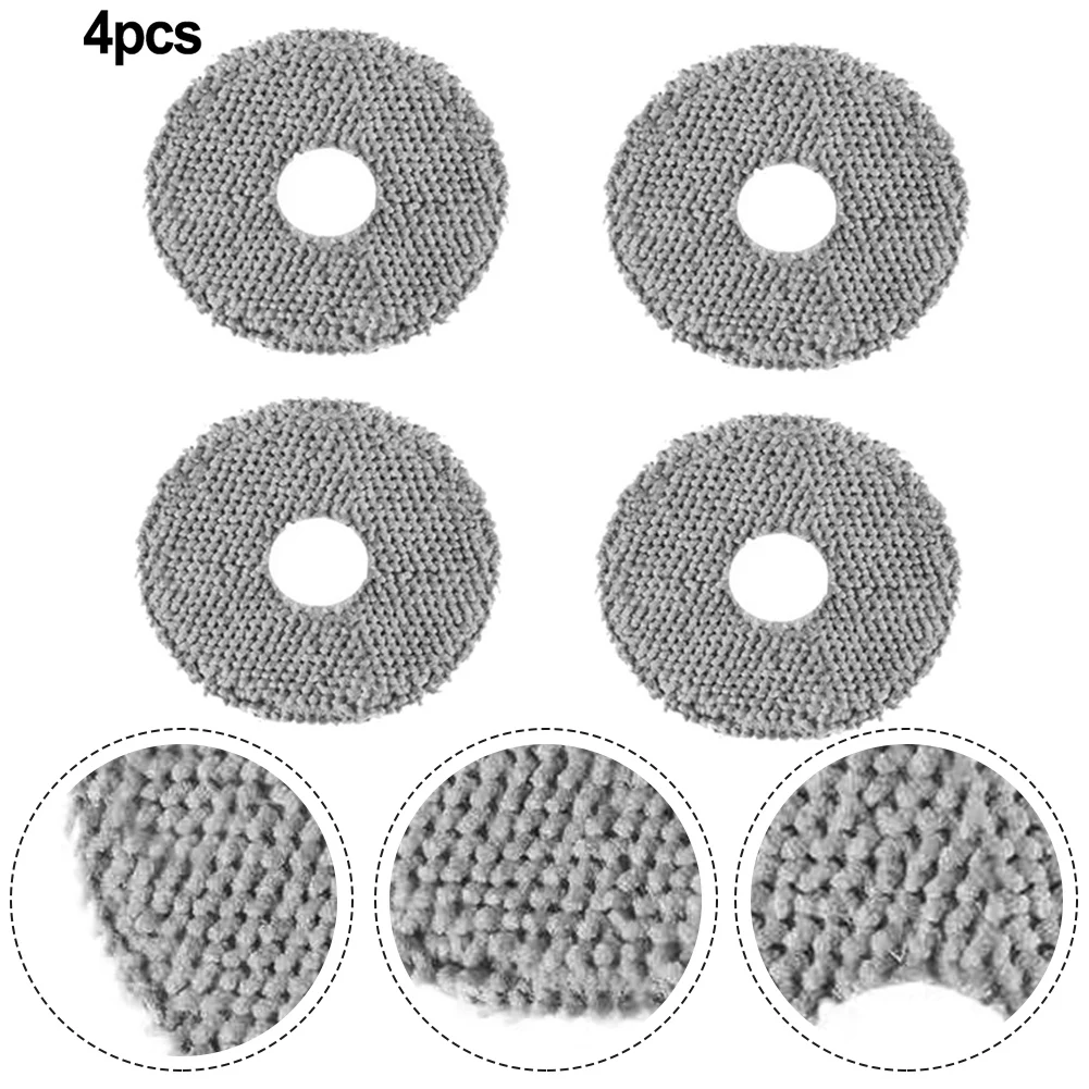 

4pcs Mop Pads For Xiaomi Mijia Omni 1s X10 + For Xiaomi S10 + Mi Vacuum Cleaner Household Robotic Sweaper Mop Cloth Replacement