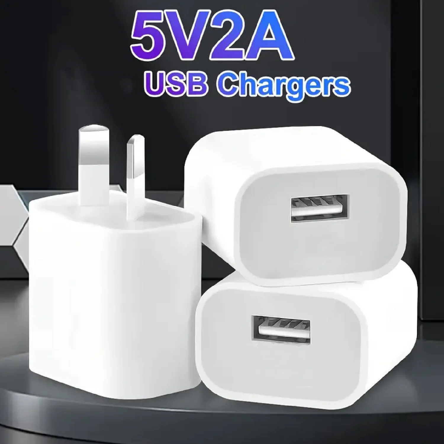 High-Speed USB Wall Charger - Efficient 5V/2.1A Power Adapter for Mobile Devices, SAA Certified