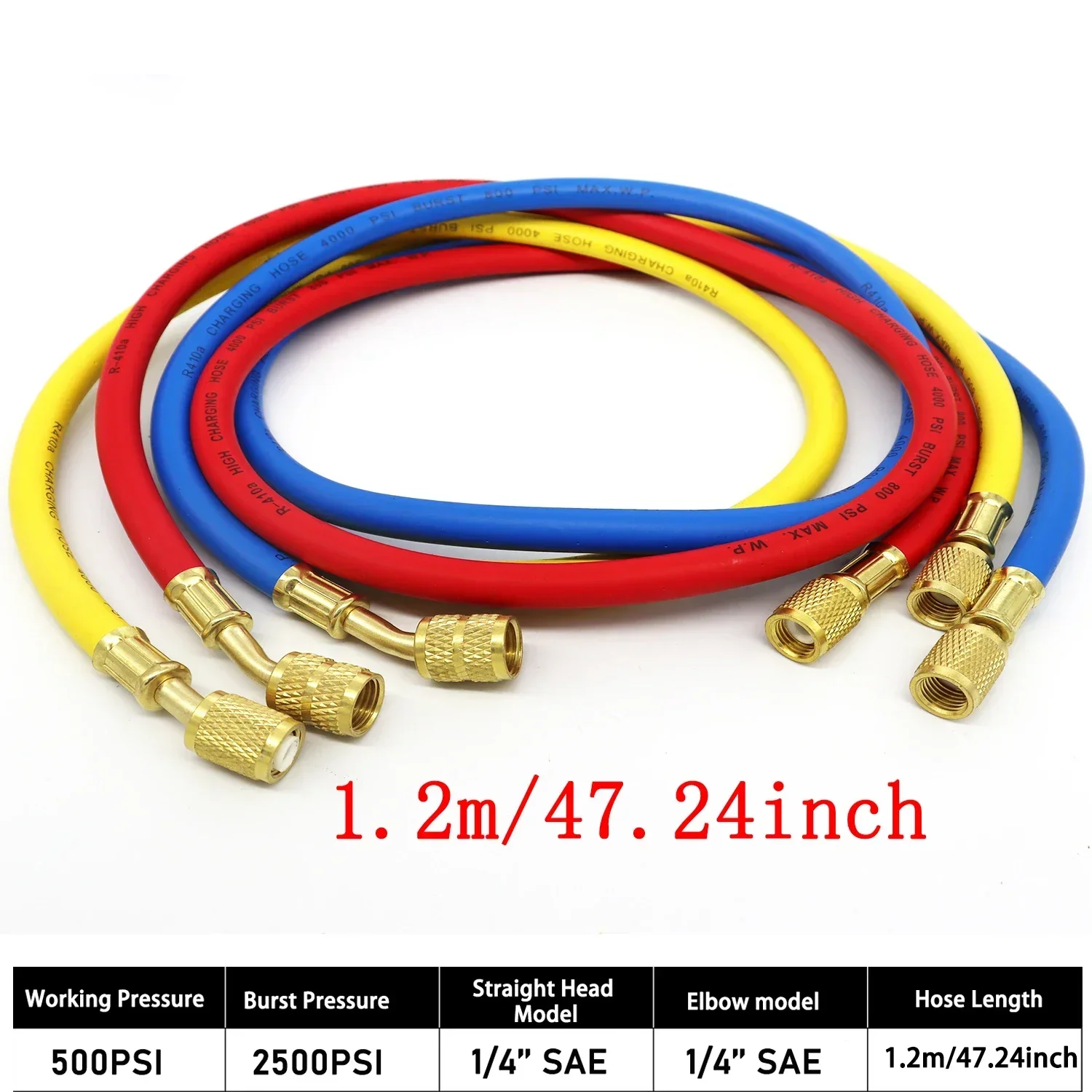 Refrigerant Manifold Meter Kit for automotive air conditioning charging of R410A, R22, R134a, R404A refrigerants