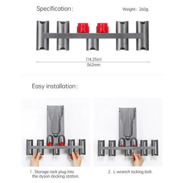Для пылесоса Dyson V7 V8 V10 V11 V15, насадка для щетки, аксессуары для чистки, кронштейн, полка для хранения, держатель инструментов 3