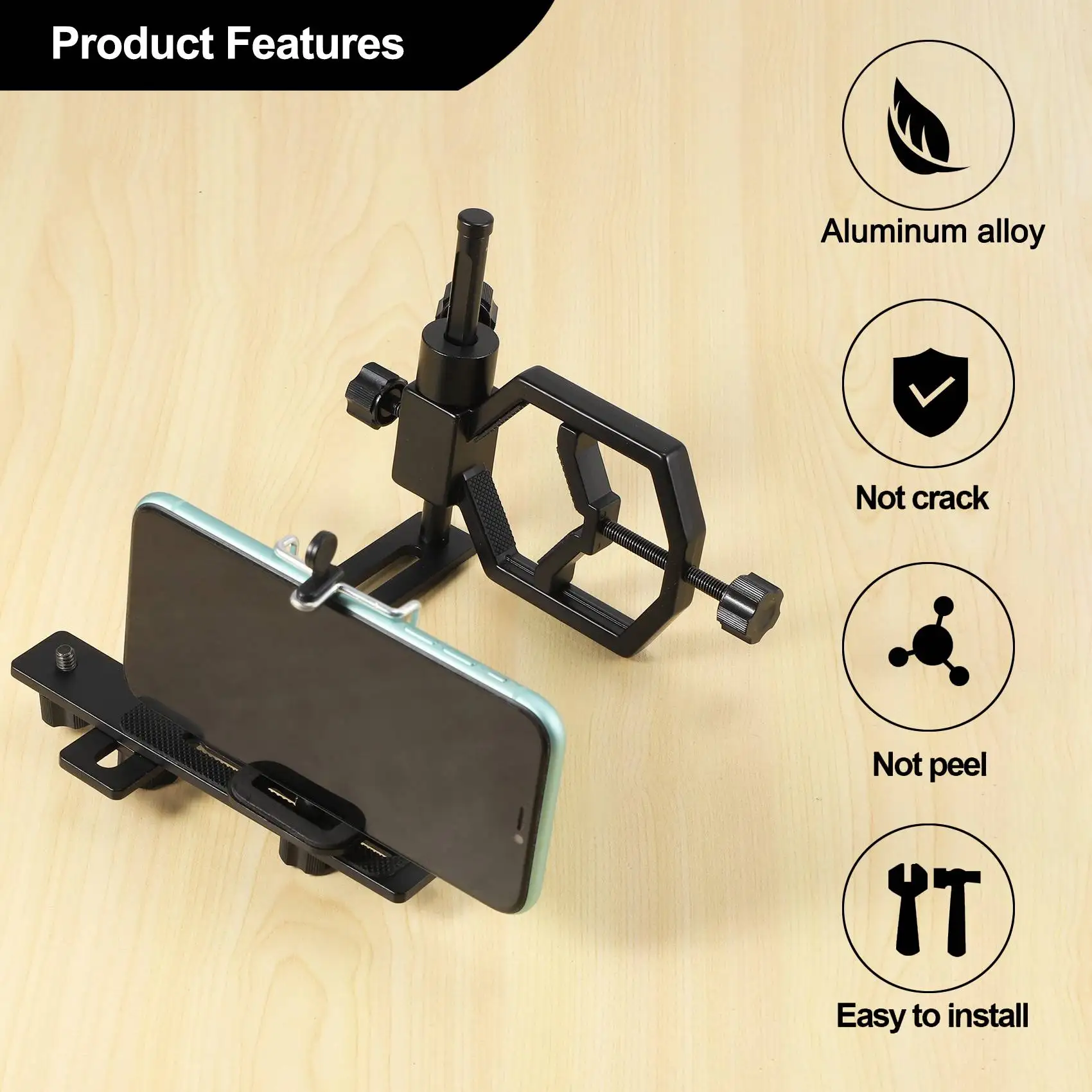 Telescopic Universal Digital Camera Phone Bracket Telescope Adapter_OFSS