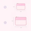 PVC Transparent Cosmetic Bag Women Girl Clear Multicolor Makeup Storage Bag Flat Zipper Bag Waterproof Travel Cosmetic Brush Bag 2