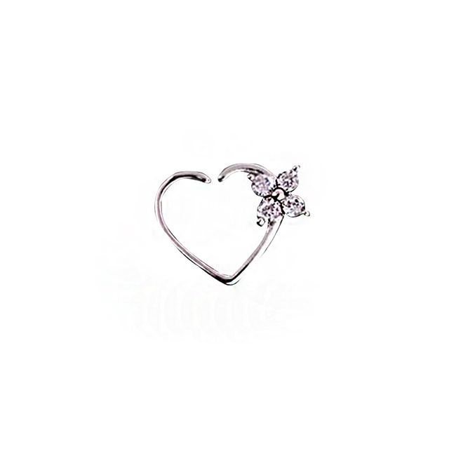Hoop Nostril Bendable Ring Gem Cartilage Tragus Daith Piercing Earrings Septum Clicker Helix Conch Rook Piercing