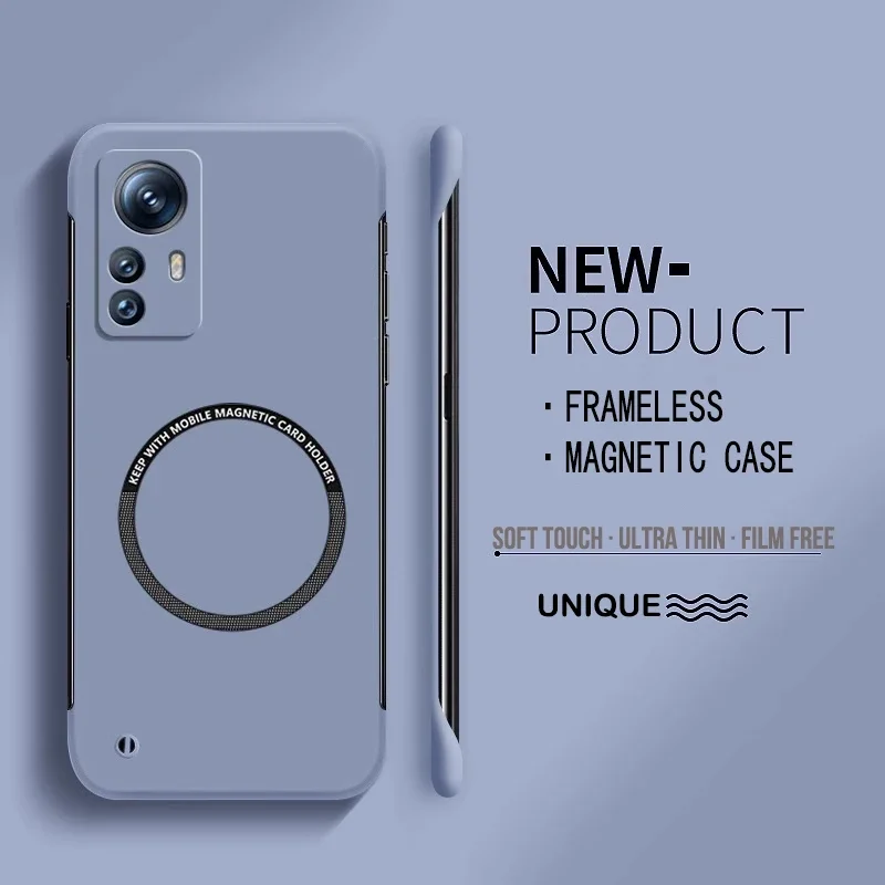 Ultra Thin Frameless Magnetic Charging Phone Case - Candy Color Matte Shockproof Cover