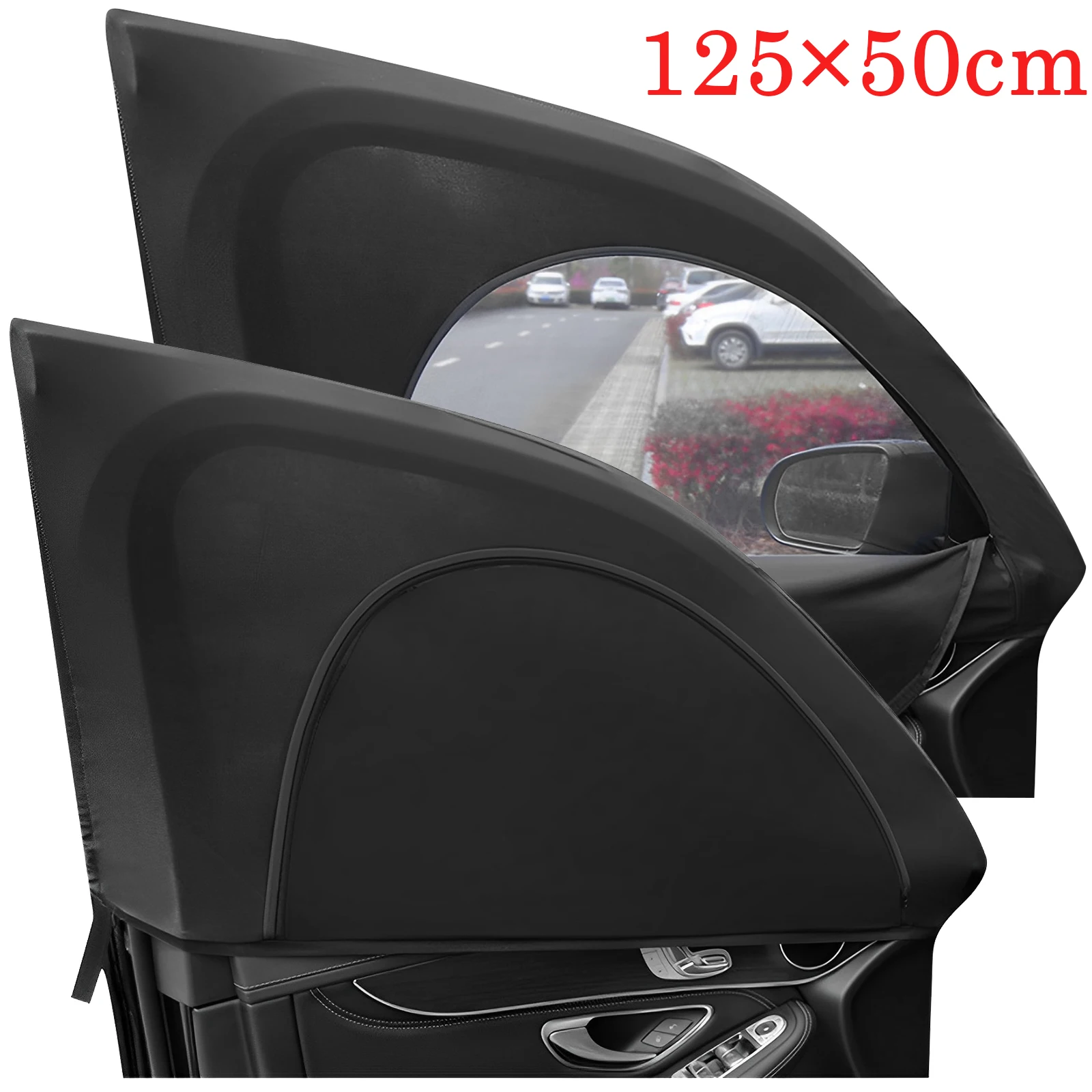 Car Window Shade Baby [Magnetic], 2 Pack Breathable Car Window Shade For Side, Stretchy Sun