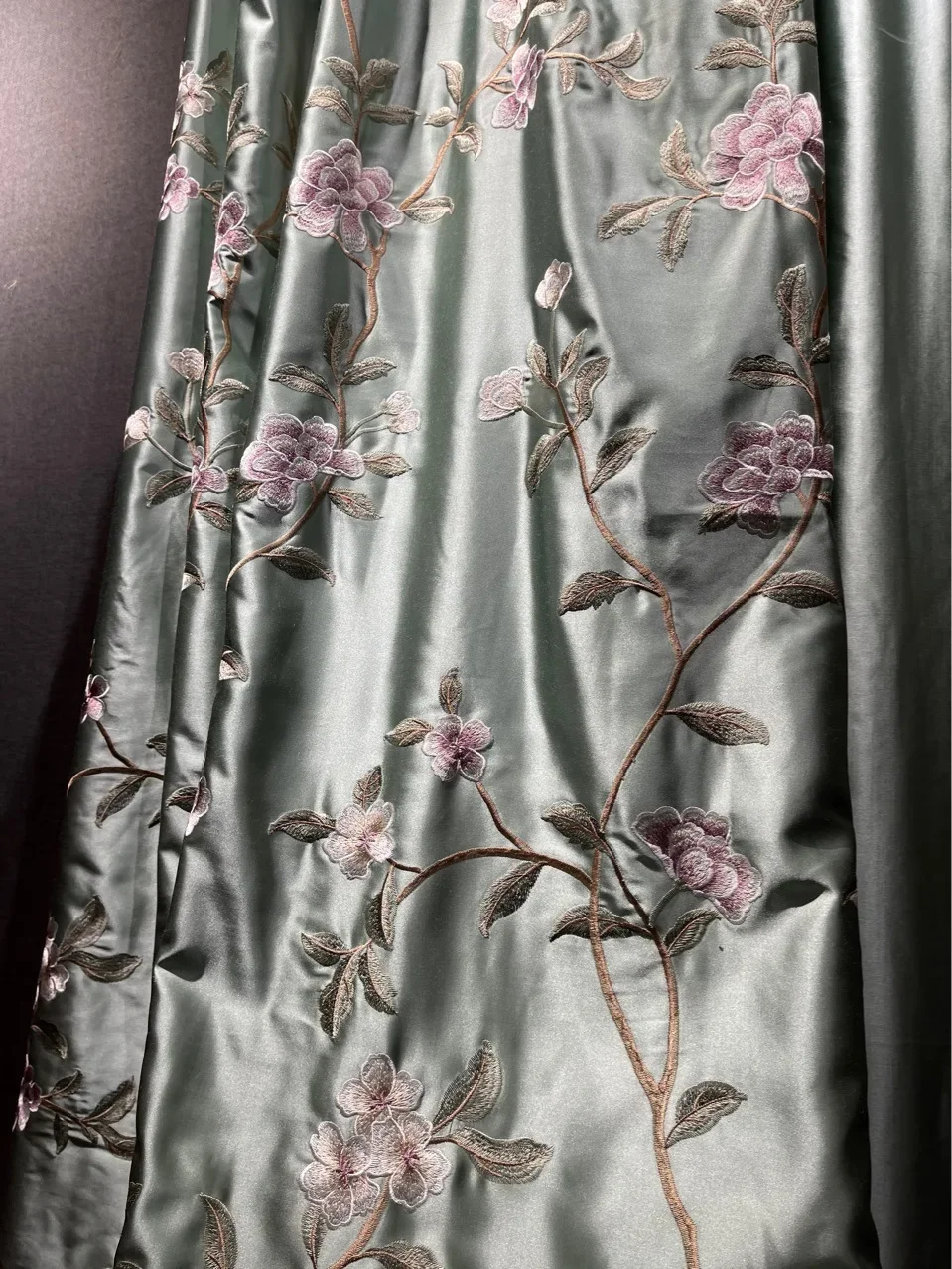 High-end Luxury New Chinese Classical Embroidery Curtains for Bedroom Living Room Blackout Curtains Custom Finished Products