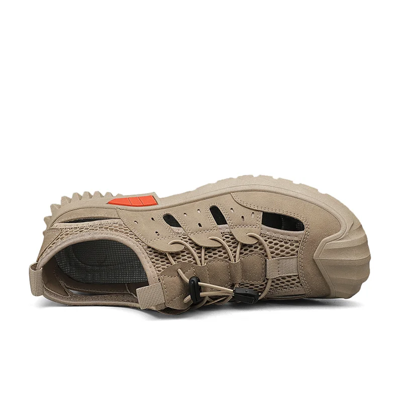 Ανδρικά αθλητικά σανδάλια με κλειστά δάχτυλα Ανδρικά ρυθμιζόμενα πέδιλα για περπάτημα εξωτερικού χώρου, Αντιολισθητικά αθλητικά παπούτσια για παραλία_voghion.com