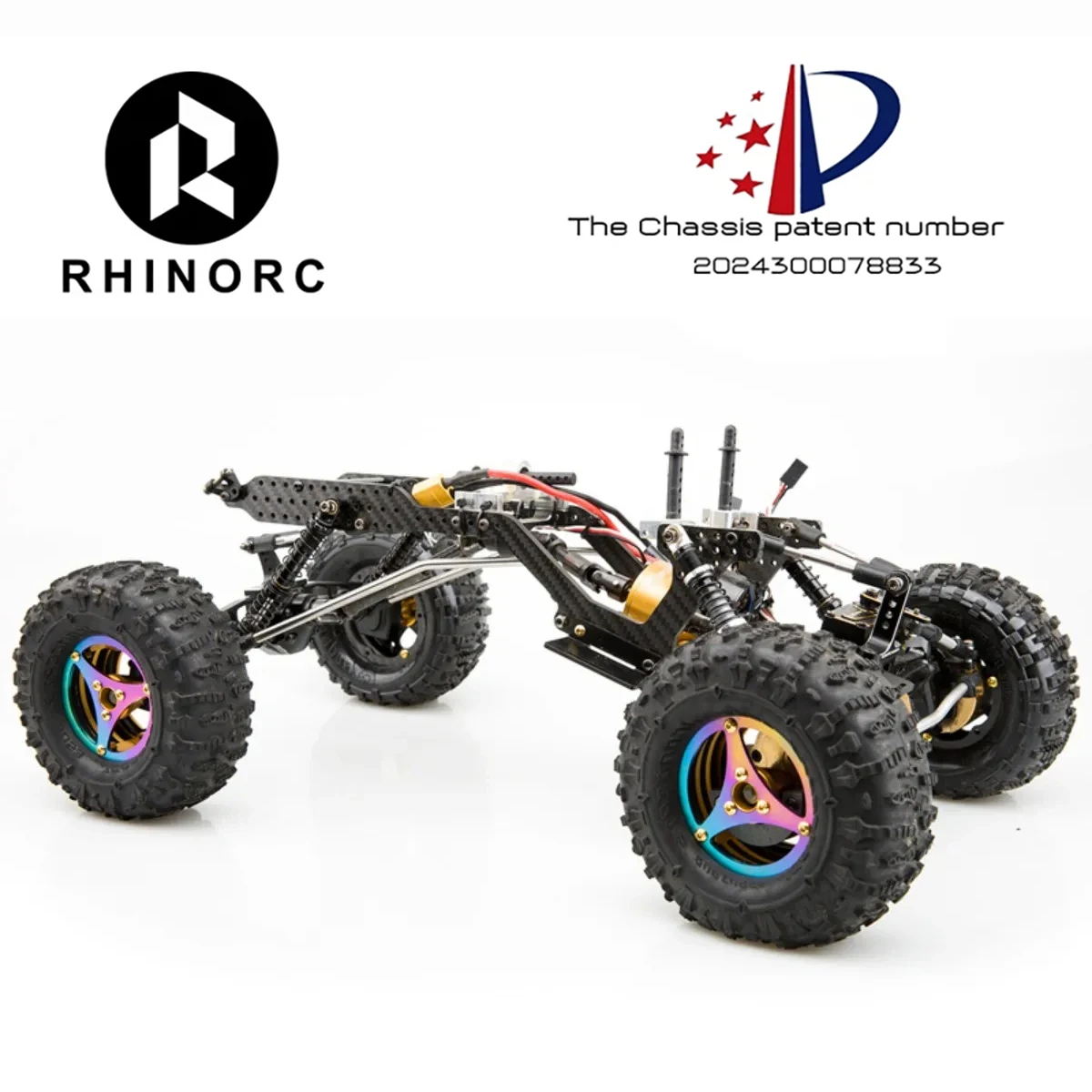 Rhino Crawler Frame Chassis Full Kit,With Capra Axles Driver Shaft Gear Box for 1/10 RC Crawler Car