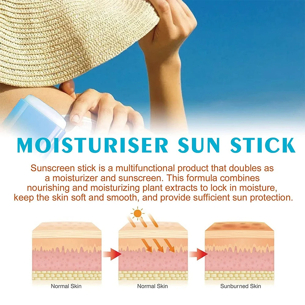 18ml Sunscreen Stick Anti-UV Moisturizing Preventing Sunburn Whitening Matte Summer Brightening Refreshing Skin Cream Woman Use 5