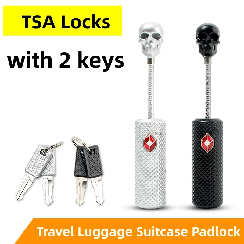 Tsa Customs Lock Overseas Skull Metal Trolley Luggage Suitcase Backpack