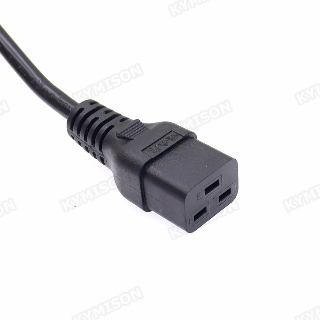 이스라엘 SI-32 PC 컴퓨터 모니터 프린터 TV용 전원 공급 코드, 3 핀 플러그, IEC C19 암, PU, UPS 전원 케이블, 180cm