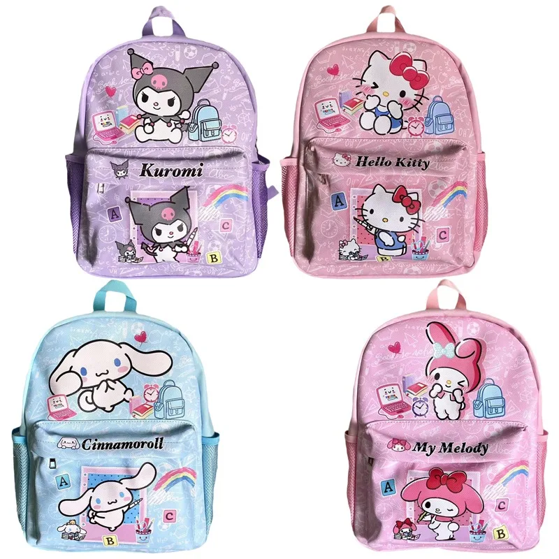 

Cartoon Cartoon My Melody Cinnamoroll Kuromi Hellokittys Portable PU Backpack Kawaii High Capacity Student Schoolbag Kids Gift