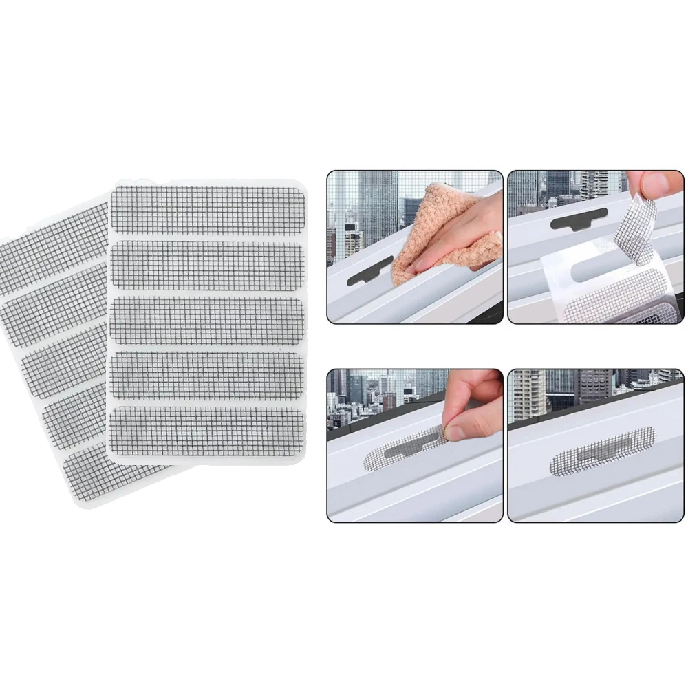 Description Picture 3 of itemWindow Screen Repair Stickers 5/10/20 Sheets Netting Patch Broken Hole Paste Invisible Subsidy Anti-mosquito Mesh Door Mosquito