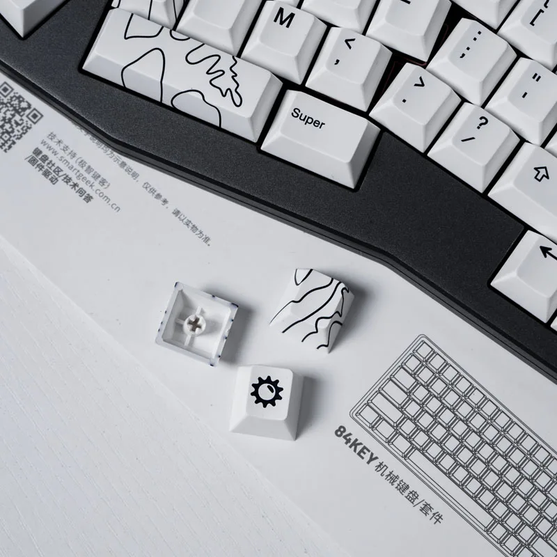 Gmk Canyon Pbt Keycaps Five Dye Sublimation Cherry Profile Compatível Apenas com Cherry mx Switches Teclado Mecânico - Imagem 4