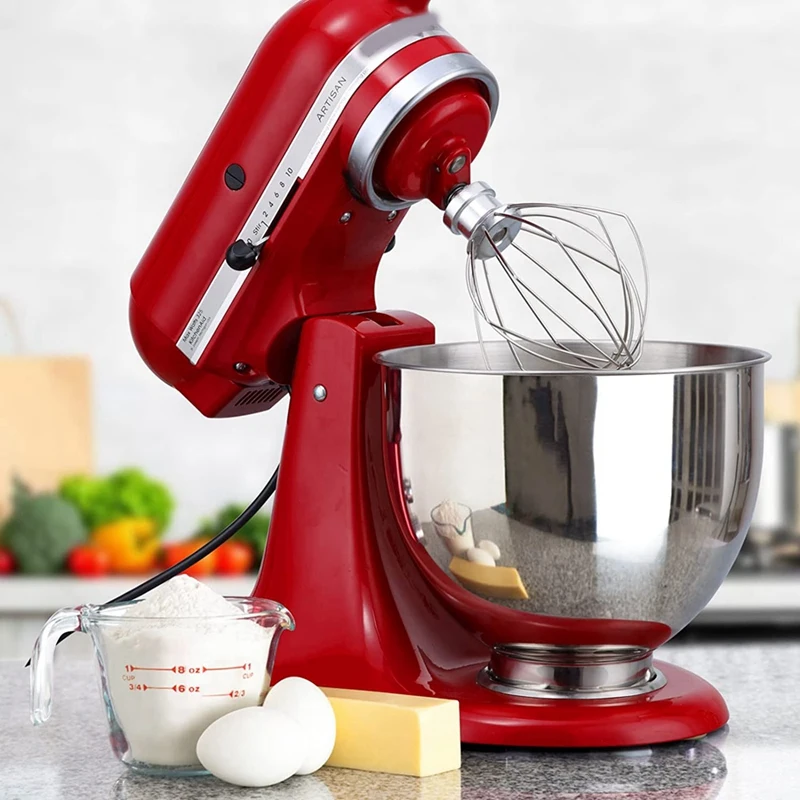 Mixer Bowl 1 Piece Stainless Steel Mixer Bowl For Kitchenaid Classic&Artisan Series 4.5-5 Quart