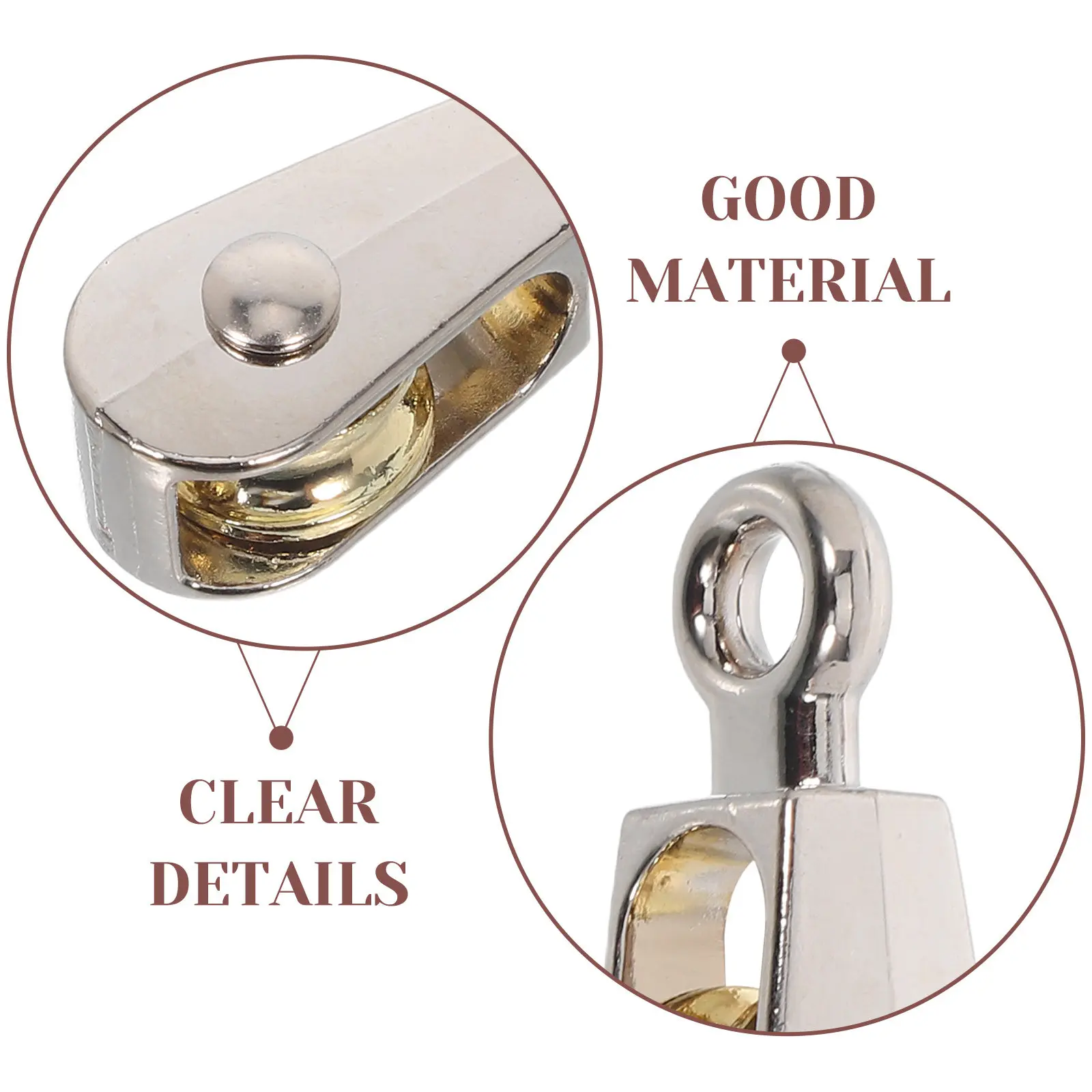 6Pcs 36Mm 고정 금속 풀리 학교 물리학 과학 실험용 단일 휠 풀리 블록 교육 실험실 장비