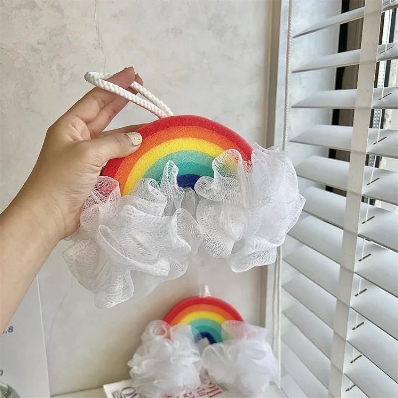 Body Brush Shower Sponge Ball Kawaii Rainbow Bath Ball