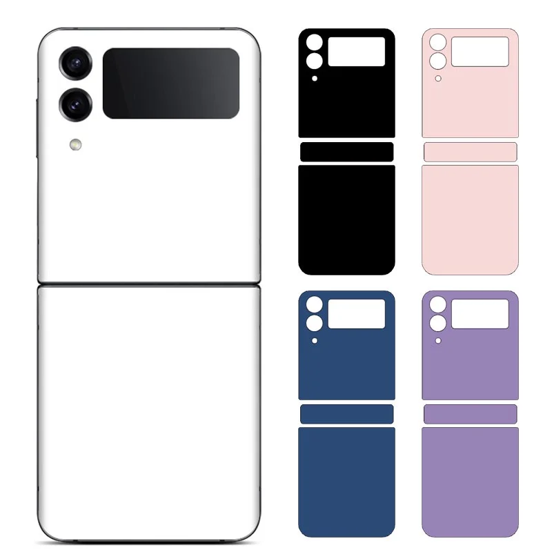 Film De Protection Arrière Et Charnière Pour Samsung Galaxy Z Flip, Autocollant De Document Uni, Housse Ronde, Flip4, Flip3, 3M, 4, 3