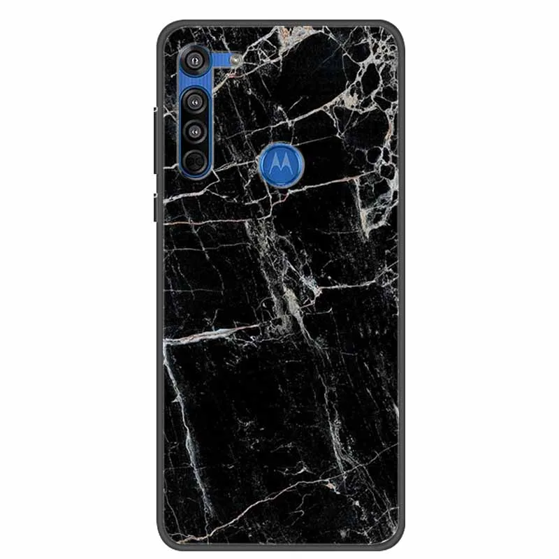 Elegant Marble Soft TPU Silicone Phone Cover - Artistic Cat Design Bumper Case for Moto G Pro and Stylus