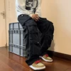 2023 Men Cargo Pants Multi-Pockets Tool Pants Harajuku Mens Vintage Loose Wide Leg Pants Streetwear Casual Hip-Hop Trousers 5