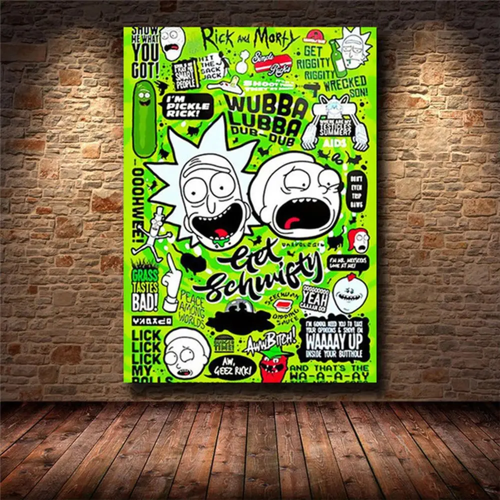 Rick and Morty Wood Wall Art With Rgb Led Light Rick and 