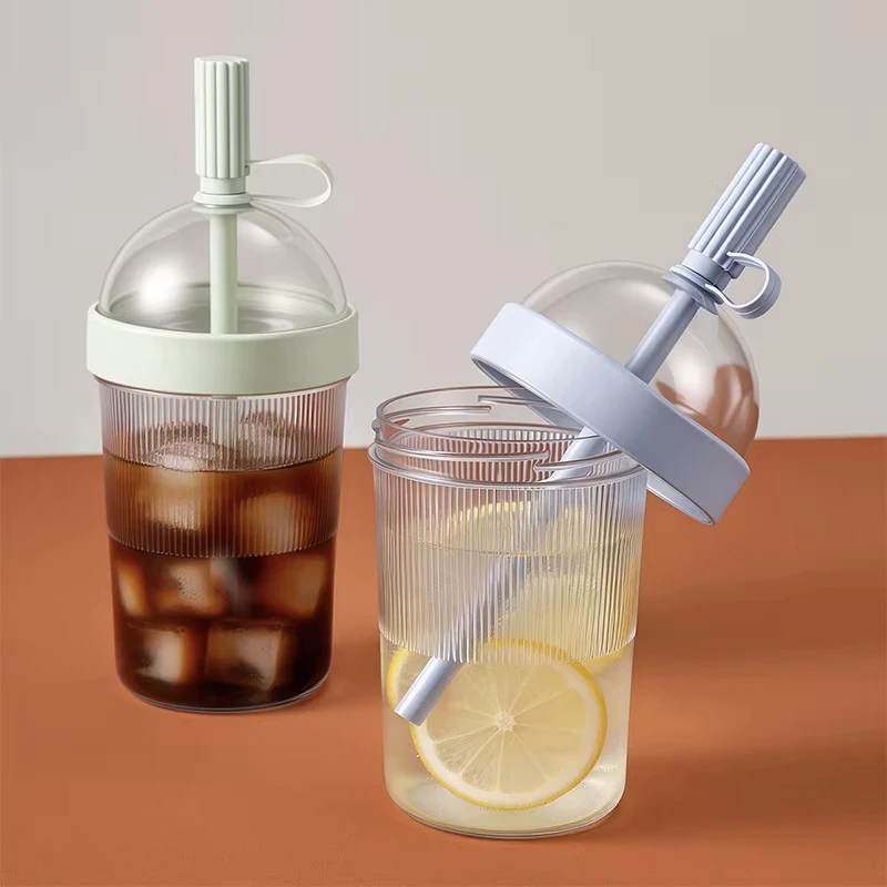 Reusable 17oz Cold Drink Tumbler with Lid and Straw – Ideal for Home, Office, and Travel