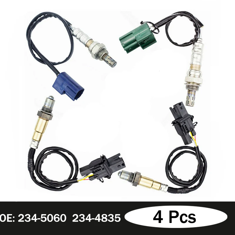 

Кислородный датчик 234-5060 234-4835, 4 шт., вверх и вниз по потоку для 2005-2006 армады 2004 л 2006-Nissan Titan V8 л