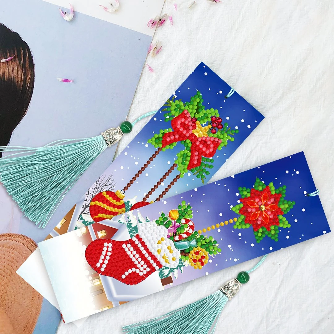 

AZQSD Рождественская Алмазная вышивка Санта-Клаус Закладка Вышивка крестиком Алмазная картина Мультфильм 5D DIY Специальная дрель в подарок