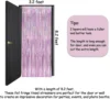 Pink Tinsel Curtain Party Backdrop - GREATRIL Glitter Foil Fringe Curtain Lilac Pink Party Decor Streamers for Birthday 4