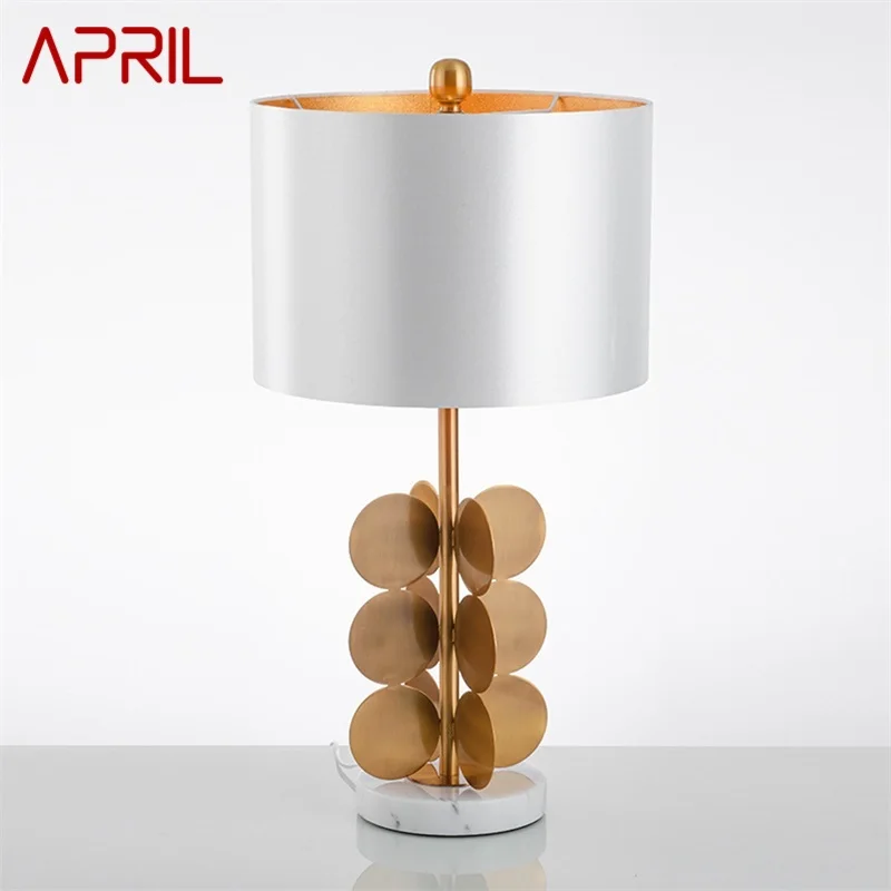 

APRIL Contemporary Table Lamps For The Bedroom Art Marble Desk Light Home Decorative For Foyer Living Room Office