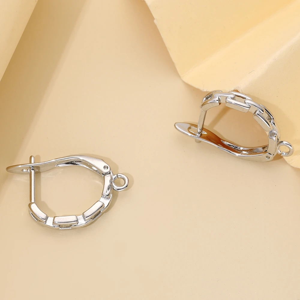 Juya DIY Kupfer anti allergene Ohr haken 18 Karat vergoldet Basic Fashion Damen Ohrring machen Befestigungs elemente Zubehör – Detail 5