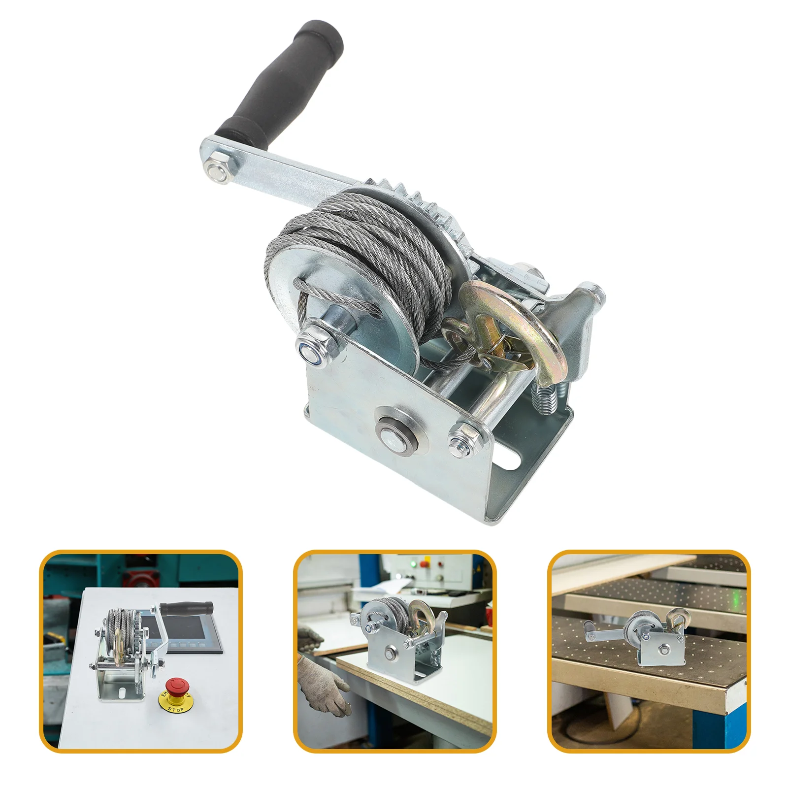 Hand Winch 600-3000 Pounds Manual Winch Wire Rope Traction Hoisting Complete Specifications Winches Squeaks manual winch