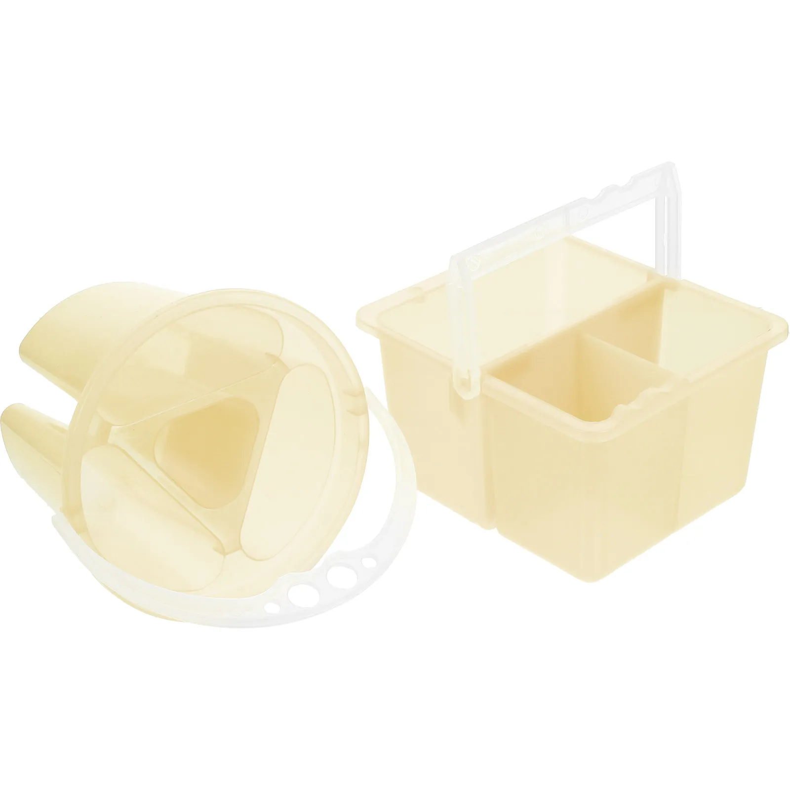 2Pcs 브러시 와셔 다기능 페인트 브러시 클리너 수채화 아크릴 그림용 물통 안전한 PP 소재 편리함