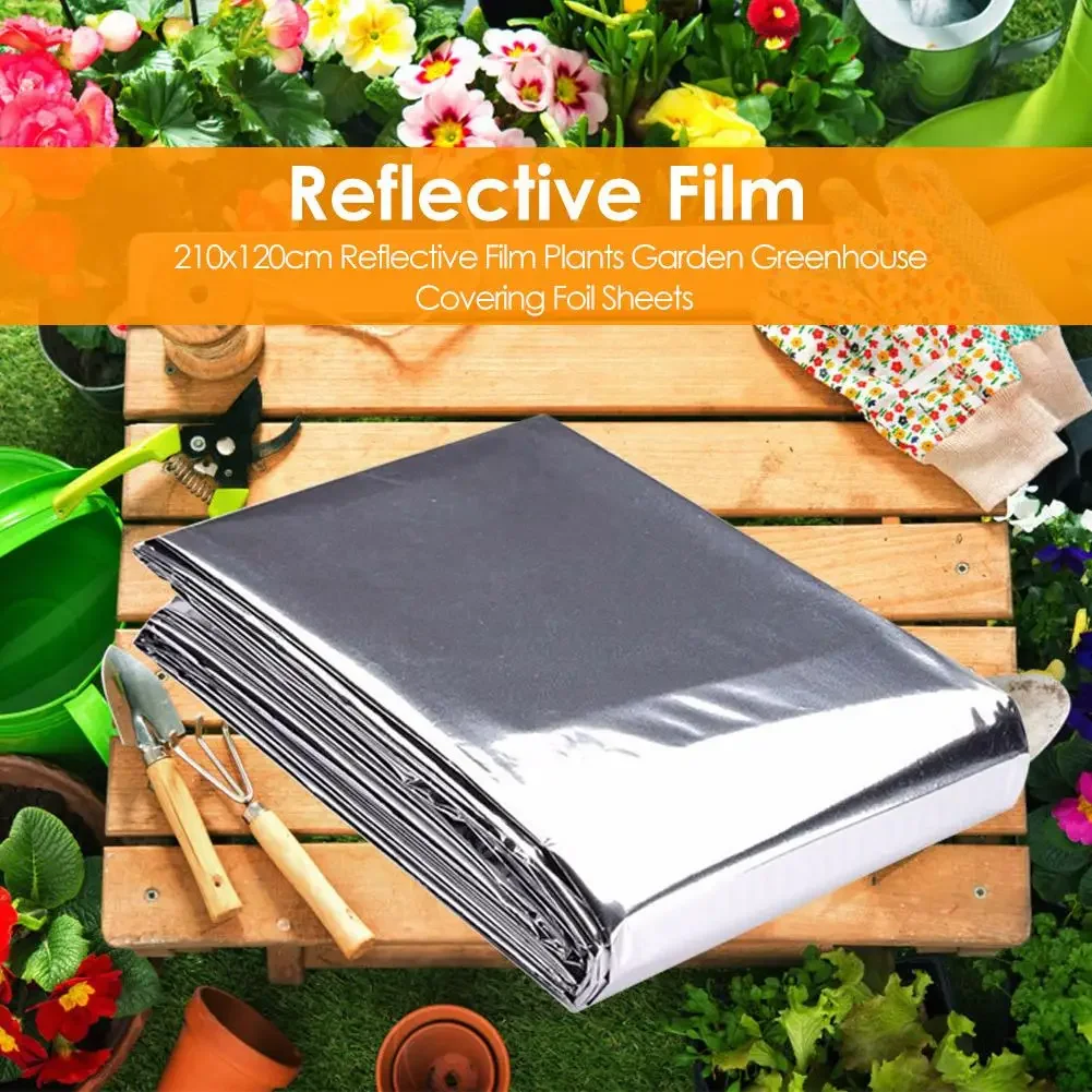 10/1PCS Silver Highly Reflective Mylar Film 210x120cm for Grow Tent Room Garden Greenhouse Farming Increase Plant Growth mylar film