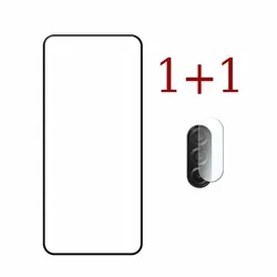 Premium 9H Anti - Scratch Tempered Glass Screen Protector with Soft Fiber Camera Film - A36 5G (1 glass 1 lens film)