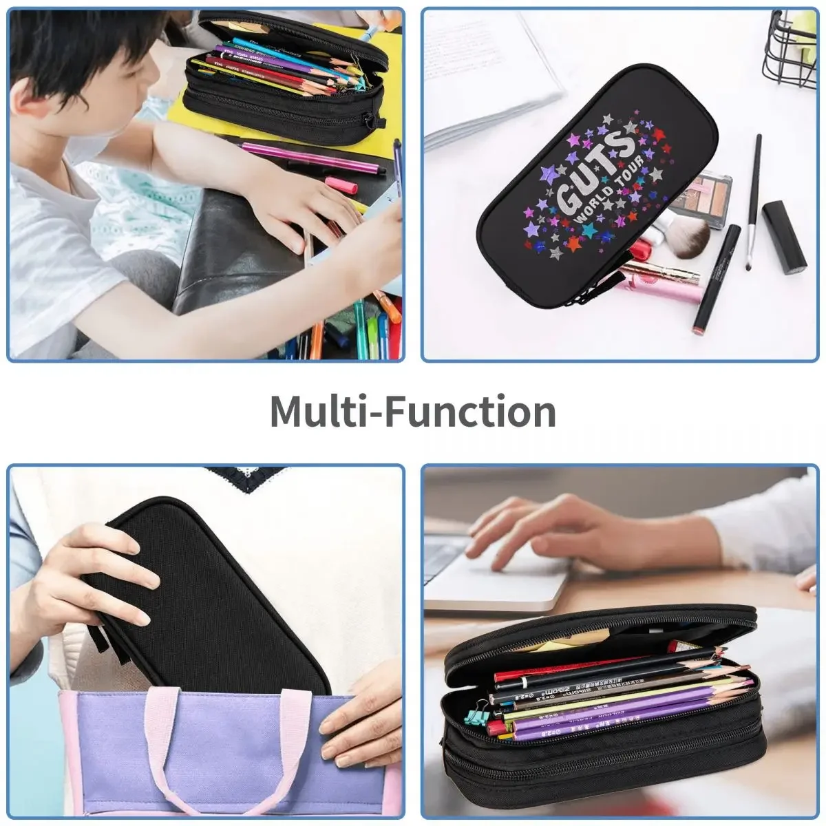 Olivia Guts World Tour Pencil Cases Large Storage Pen Bags Pen Box Pencil Pouch for Boys Girls Students Stationery School Office