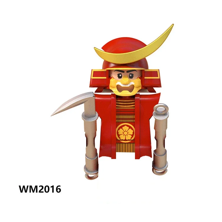 Mittelalterliche japanische Samurai Bushido Ninja Rüstung Bausteine Modell Ziegel Mini Action Spielzeug Figuren Spielzeug Geschenk für Kinder – Detail 16