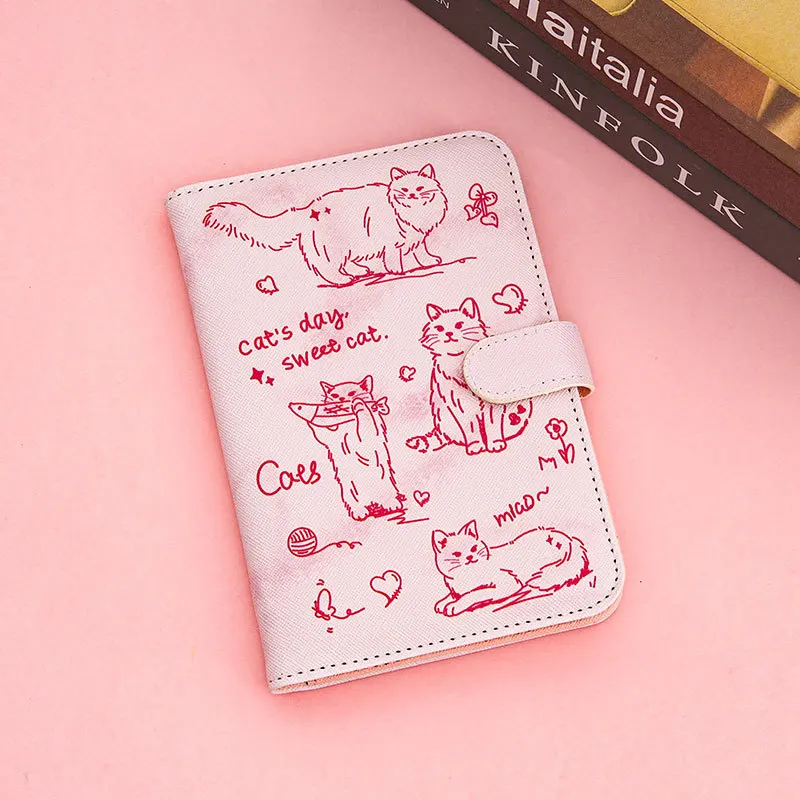 Cute Animal Design Passport Holder & Card Wallet PU Leather Multi-Functional Travel Document Organizer