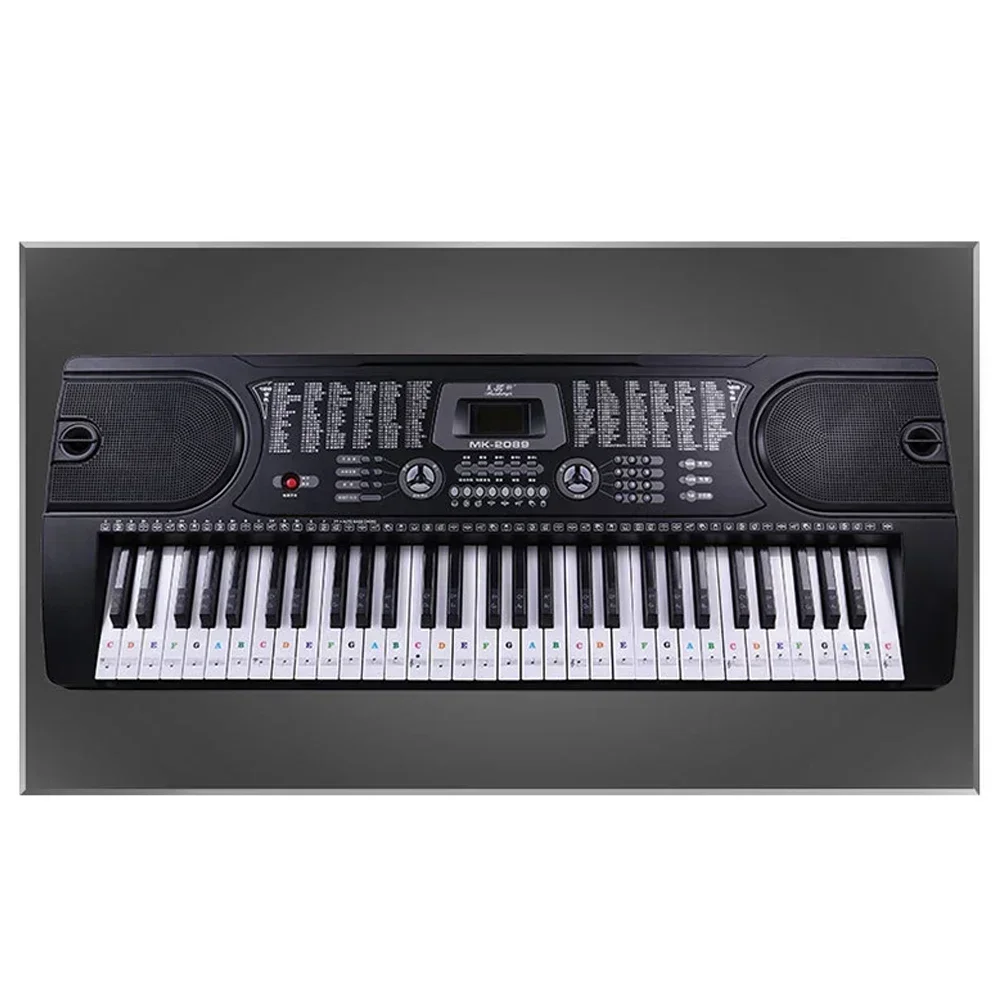 Piano Training Stickers For 88/61/54/49/37 Keys Transparent PVC Piano Key Decal Removable Keyboard Note Sticker Musical Supplie