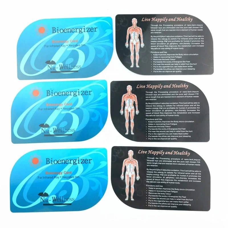 Custom hoonni body care bio energy card negative ion card negative ion terahertz energy