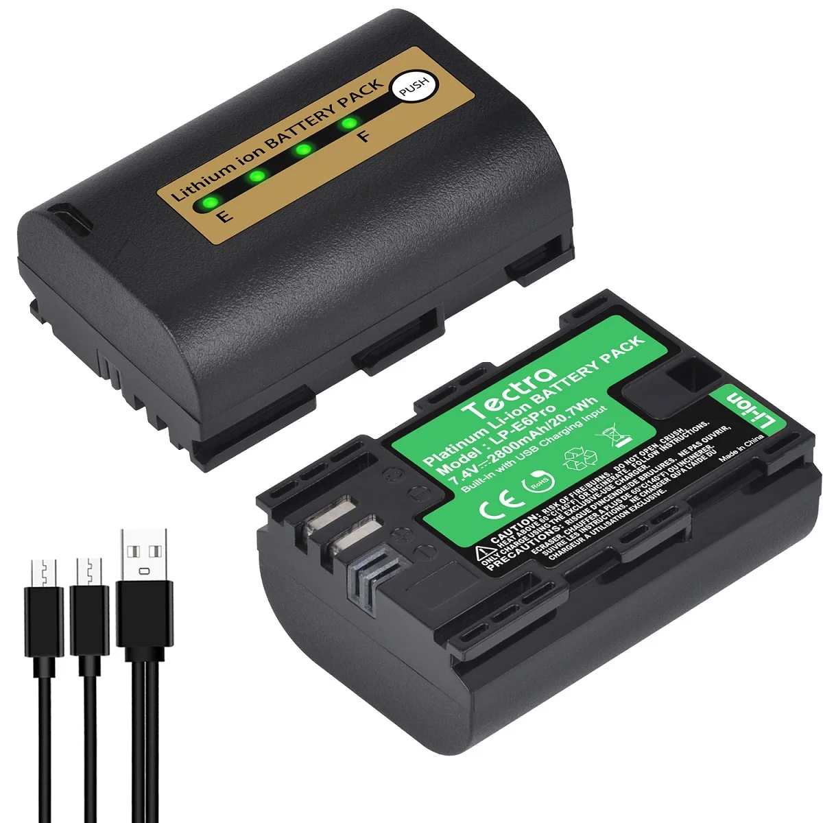 2800Mah Lp-E6 Per Canon Lp-E6 Lp-E6N Batteria Per Fotocamera E6Nh E Fotocamere Canon C700 Xc15 5D Mark Ii Iii Iv 5Ds, 5Ds R Eos 6D 70D 80D