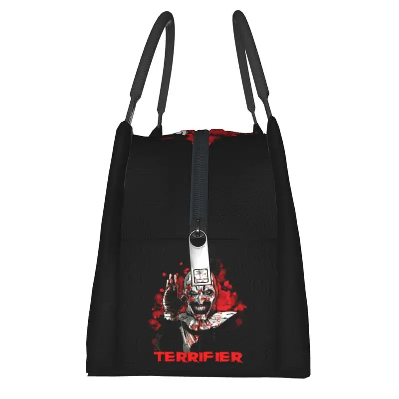 Terrifier Insulated Lunch Bag for School Office Halloween Horror Movie Clown Resuable Thermal Cooler Lunch Box Women