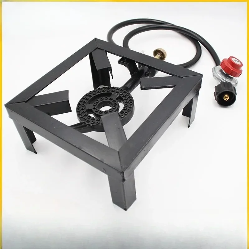 8KW Gas Boiling Ring Cast Iron Burner Large LPG Stove Outdoor Cooker Iron Frame Portable Fire Control Stove Camp Supply 5