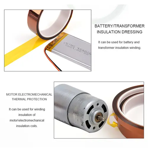Gold High Temperature Heat BGA Tape Thermal Insulation Tape Electronics Board Protection Polyimide Adhesive Insulating Tape - Image 5